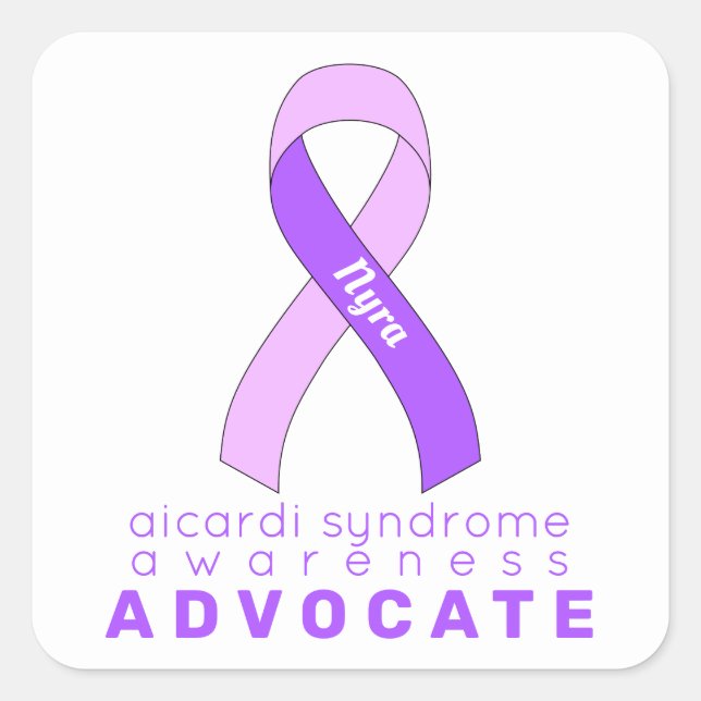 Aicardi Syndrome Advocate White Square Sticker (Front)