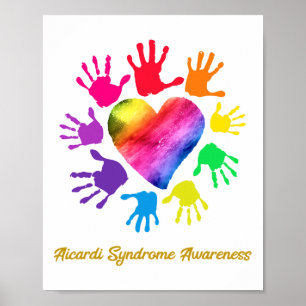 Aicardi Syndrome Awareness Hands Aicardi Syndrome  Poster
