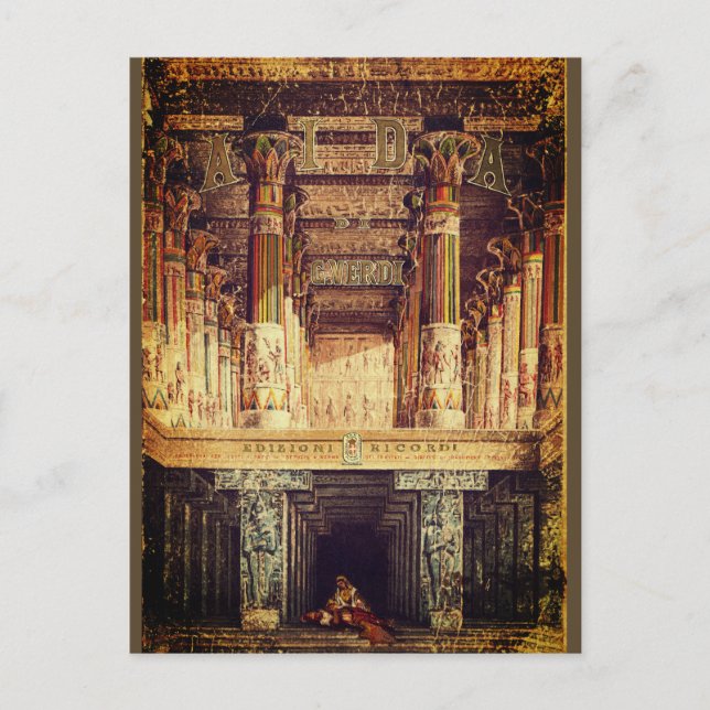 Aïda Vocal Score Cover (1872) Postcard (Front)