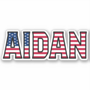 Aidan Name Vorname USA Sticker Stickerset