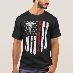 Aide Geriatric Nurse American Flag RN Registered N T-Shirt