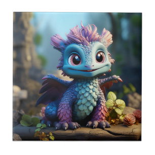 Aiden, a Whimsical Dragon  Tile