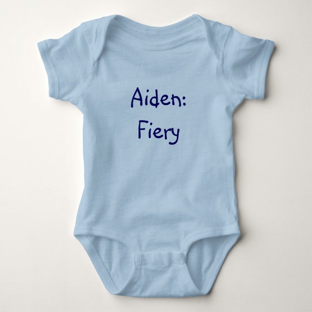 Aiden Baby Name Meaning Bodysuit (Front)