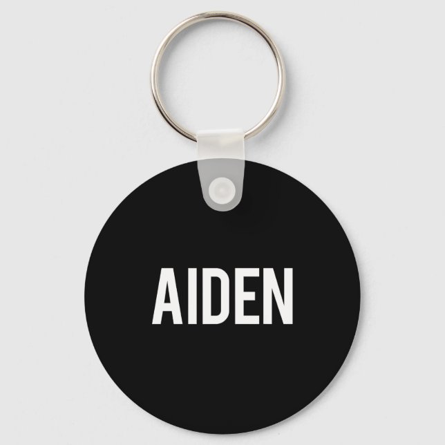 Aiden - Cool New Funny Name Fan Gift Tee  Key Ring (Front)