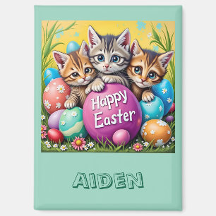 AIDEN ~ EASTER KITTENS Easter Eggs~ Magnet