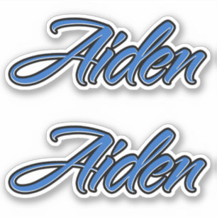 Aiden name blue sticker Sticker Sticker Sticker se