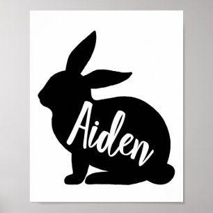Aiden Personalised Easter Bunny Gift Poster