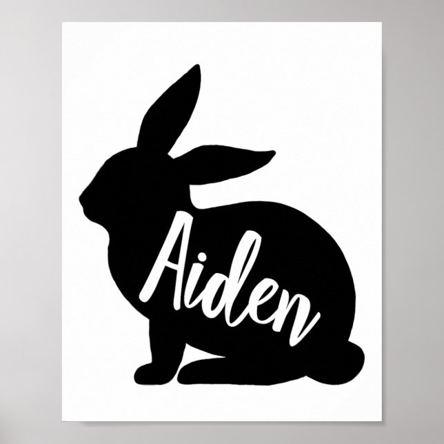 Aiden Personalised Easter Bunny Gift  Poster (Front)