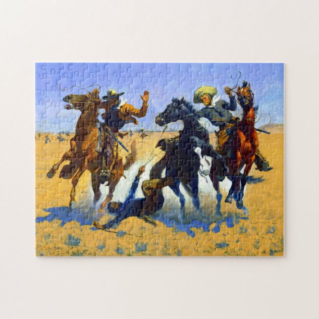 Aiding a Comrade Frederic Remington 1890 Jigsaw Puzzle (Horizontal)