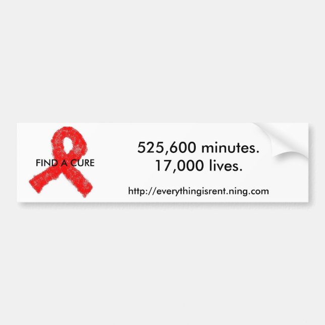AIDS Awareness bumper sticker (Front)