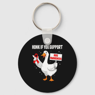 Aids_hiv Awareness Funny Goose World Aids Day Red Key Ring