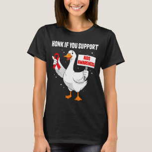 Aids_hiv Awareness Funny Goose World Aids Day Red T-Shirt