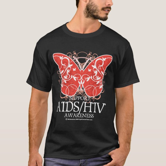 AIDS/HIV Butterfly T-Shirt (Front)