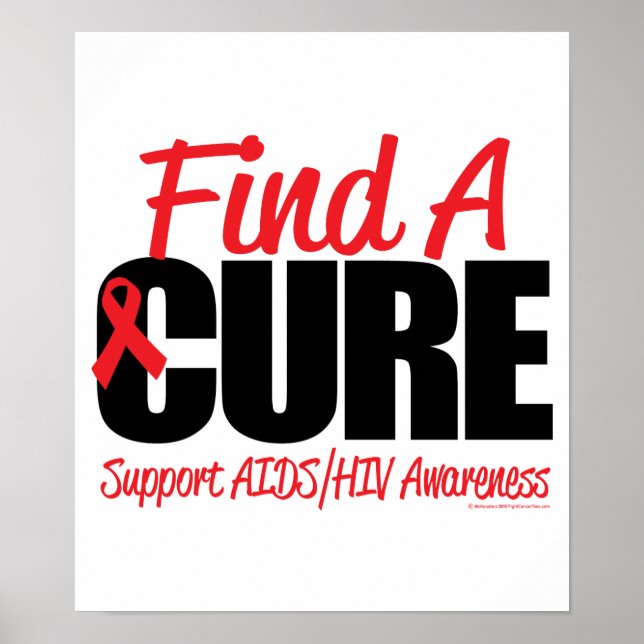 AIDS/HIV Find A Cure Poster (Front)