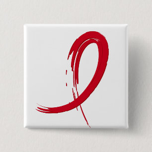 AIDS Red Ribbon A4 15 Cm Square Badge