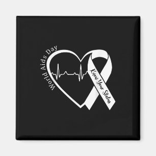 Aids Support Red Ribbon World Aids Day Hiv Aids Aw Magnet