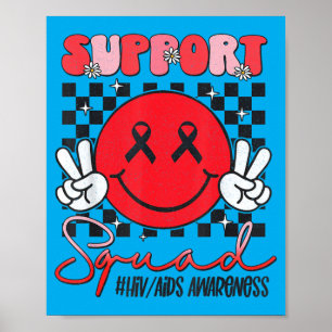 Aids Suprt Smile Face World Aids Day Hiv Aids Poster