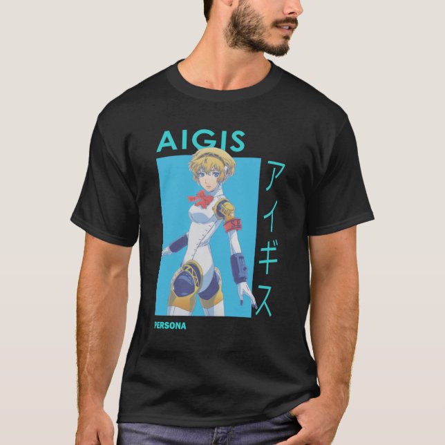 Aigis SEES Aichan Aegis Persona 3 Essential  T-Shirt (Front)