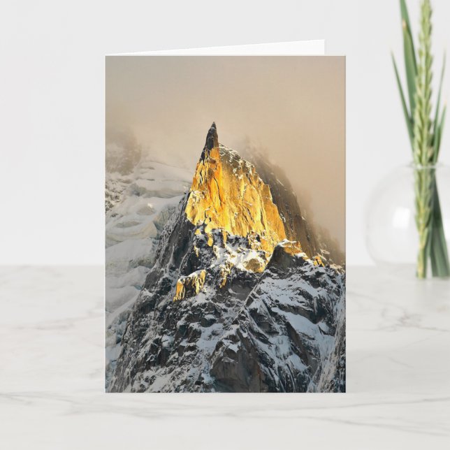 Aiguille des Deux Aigles Sunrise, Chamonix Card (Front)