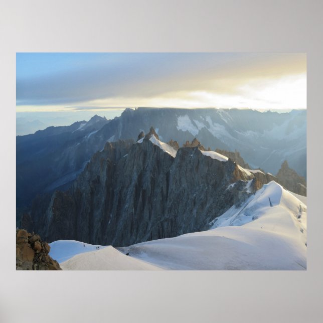 Aiguille du Midi sunrise Chamonix Poster (Front)