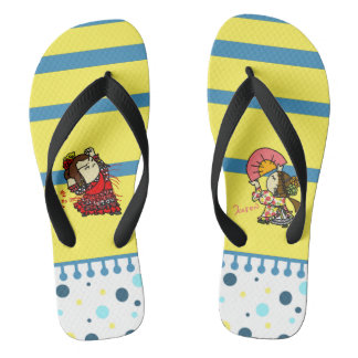Aika-chan and Karen-chan (stripe) Jandals