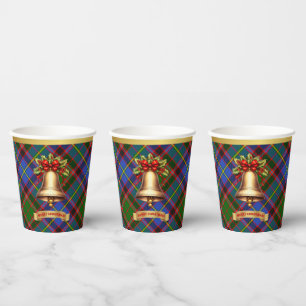 Aikenhead Personalised Tartan Christmas  Paper Cups