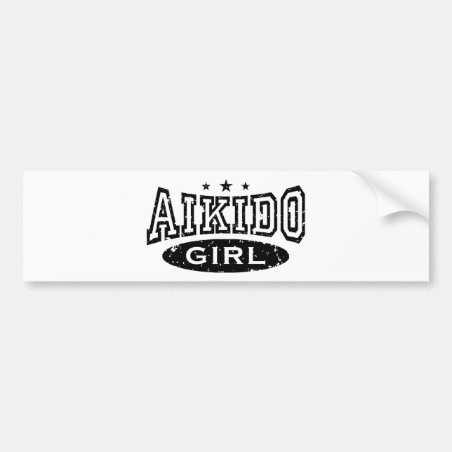 Aikido Girl Bumper Sticker (Front)