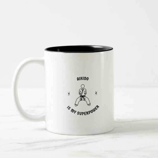 Aikido is my superpower Two-Tone coffee mug (Left)
