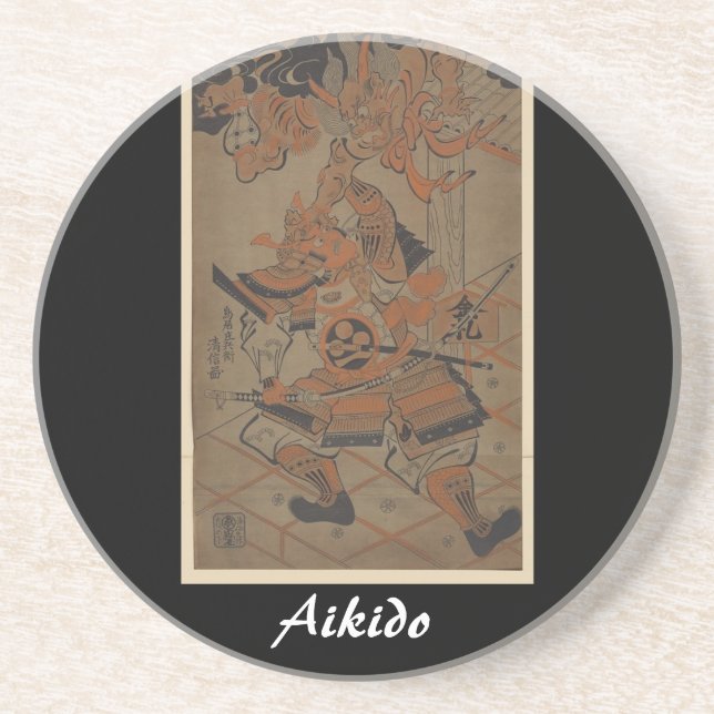 Aikido Japanese Martial Art Coaster (Front)