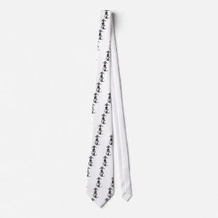 Aikido Kanji O'Sensei Calligraphy Tie