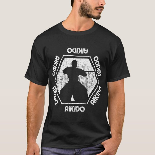 Aikido Lover Fighter Martial Arts Training T-Shirt (Front)