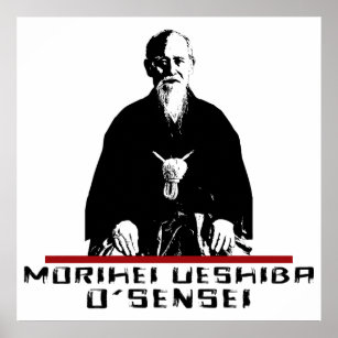 Aikido Morihei Ueshiba O'Sensei Poster