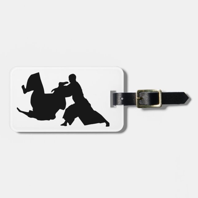 Aikido Silhouette Luggage Tag (Front Horizontal)