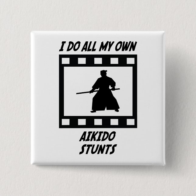 Aikido Stunts 15 Cm Square Badge (Front)