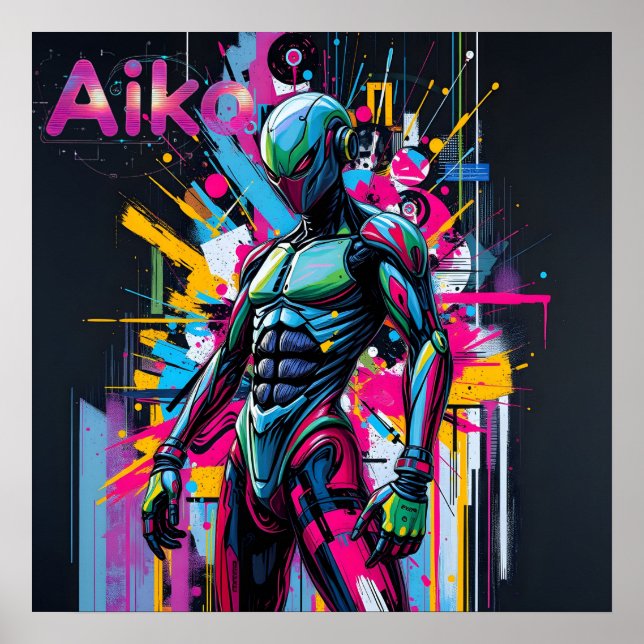 AiKo Beats™ Grunge Graphic #2 Poster (Front)