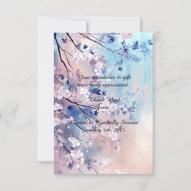 Aiko Customisable Flat Thank You Cards (Front)