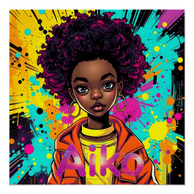 AiKo Grunge Graphic #1 Poster (Front)