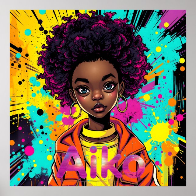 AiKo Grunge Graphic #1 Poster (Front)