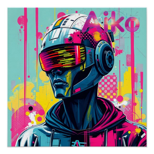 AiKo Grunge Graphic #3 Poster (Front)
