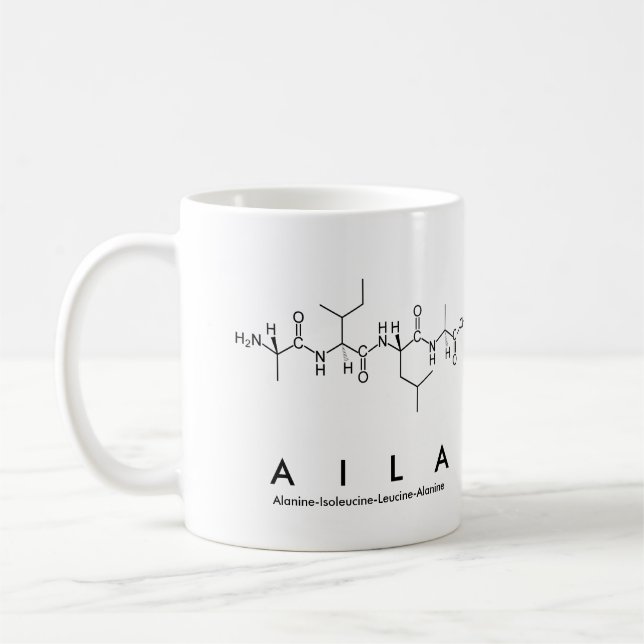 Aila peptide name mug (Left)