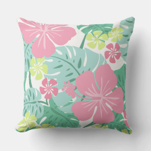 Ailani Hawaiian Hibiscus Tropical - Reversible Cushion