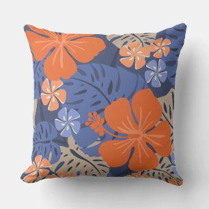 Ailani Hawaiian Hibiscus Tropical - Reversible Cushion