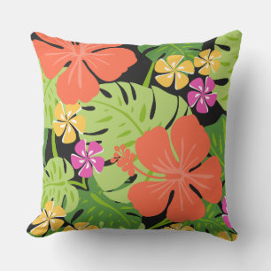 Ailani Hawaiian Hibiscus Tropical - Reversible Cushion