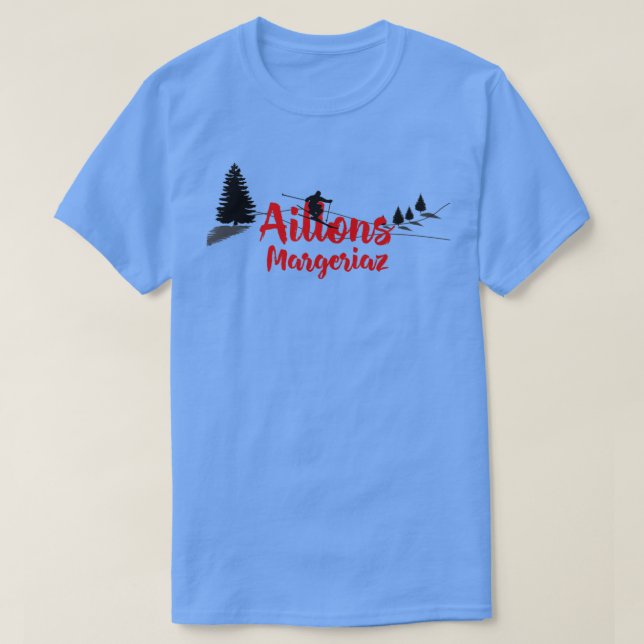 Aillons Margeriaz Ski Long T-Shirt (Design Front)