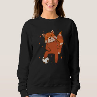 Ailuridae playing Soccer Bear Cat Bamboo Sweatshirt
