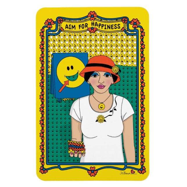 Aim For Happiness_B_4x6 Refrigerator Magnet (Vertical)