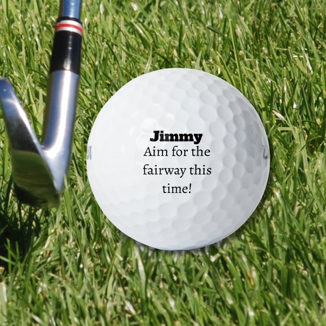 Aim For The Fairway Name Golf Balls (Creator Uploaded)