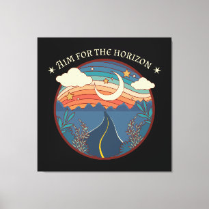 Aim for the horizon travel nature roadtrip canvas print