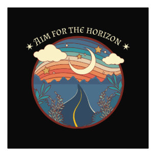 Aim for the horizon travel nature roadtrip photo print