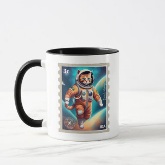 Aim For The Moon Astronaut Cat Mug